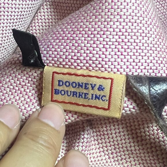 Dooney & Bourke Brown Hobo Chic Croc Embossed Leather Shoulder Bag Handbag Purse - Picture 13 of 15